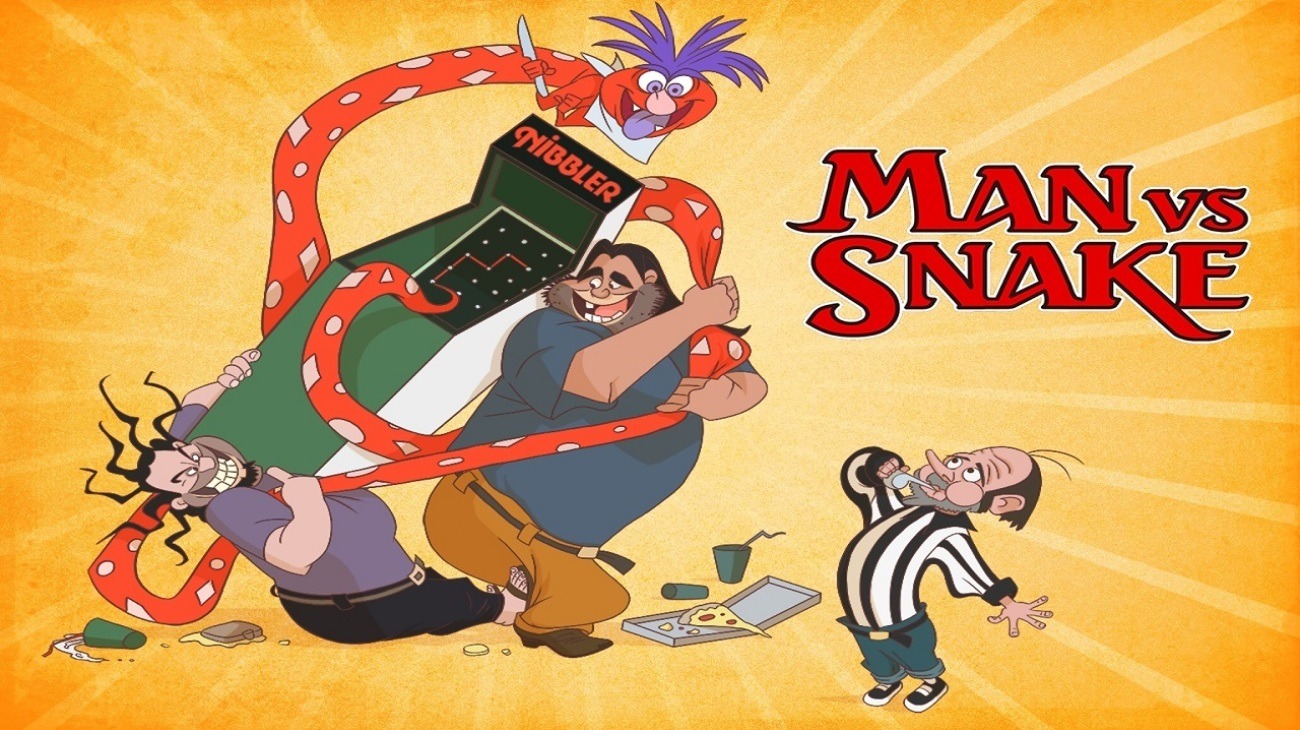 Man vs. Snake backdrop