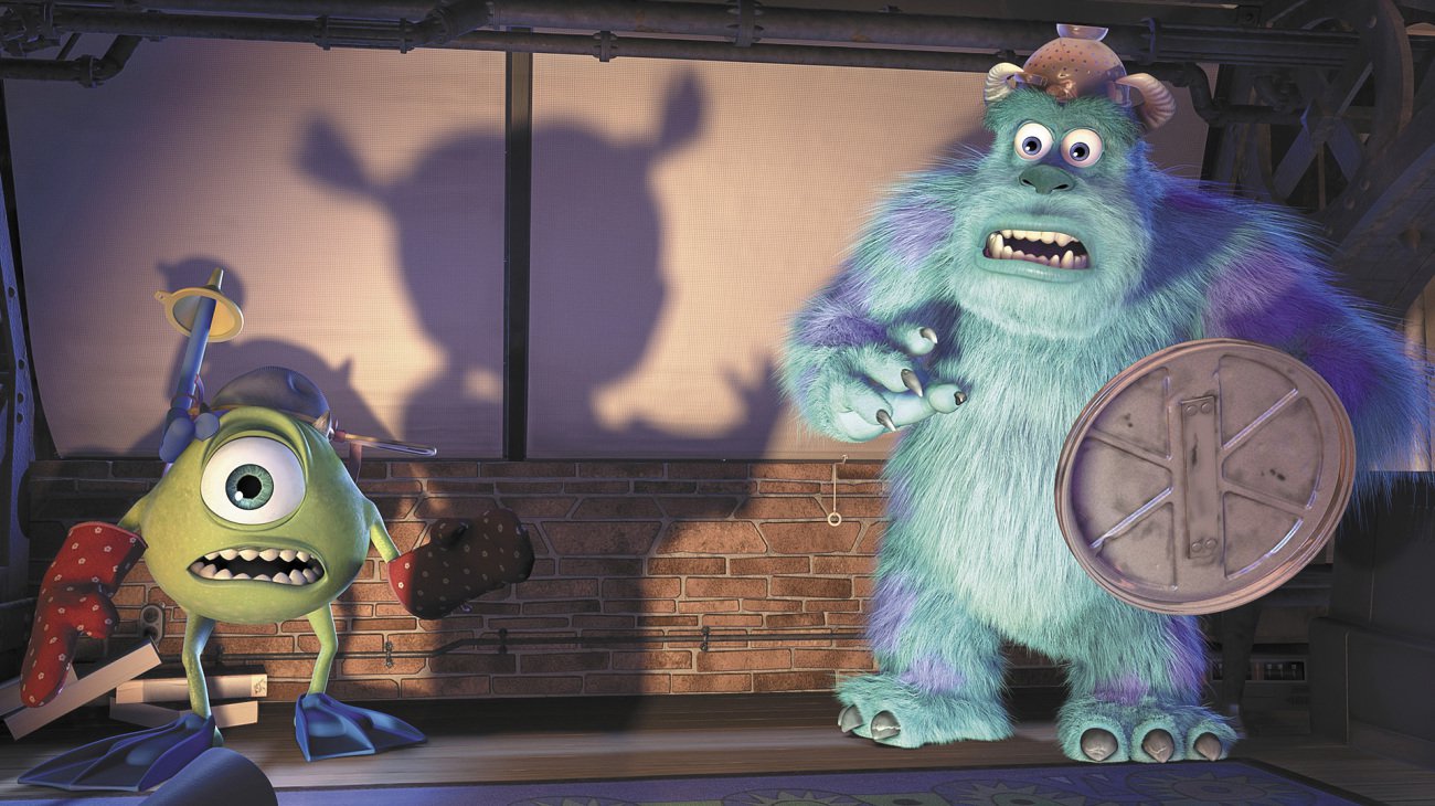 In Monsters Inc. (2001), during the door chase scene, Sully and