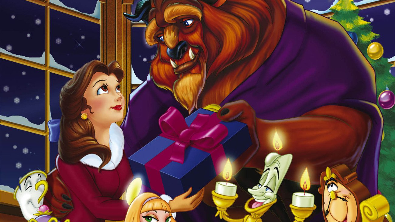 Beauty and the Beast: The Enchanted Christmas backdrop