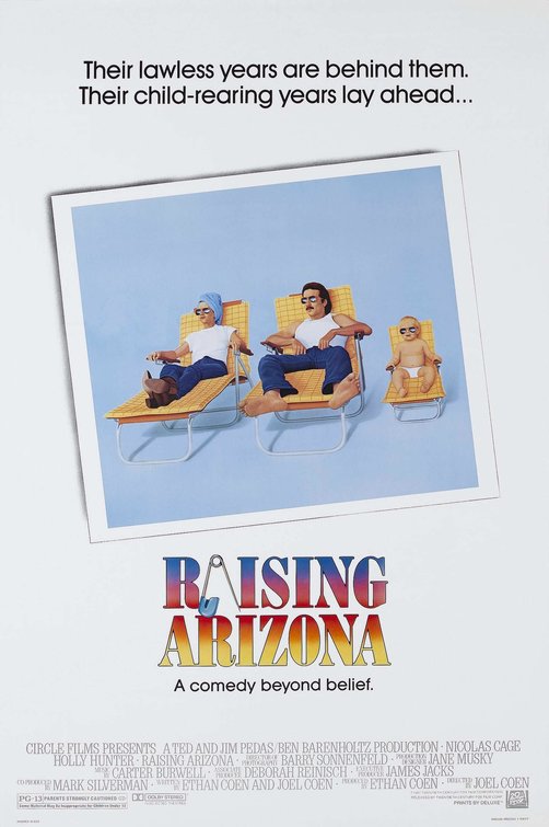 Raising Arizona Movie Scene Poster 12" X 18" Coen brothers Nick Cage Comedy